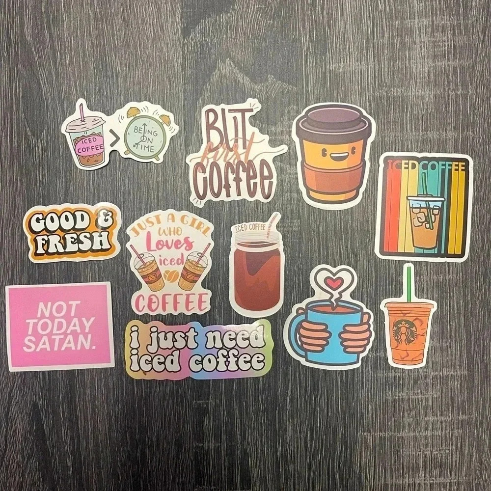 Coffee Sticker Bundle: Iced Coffee Edition